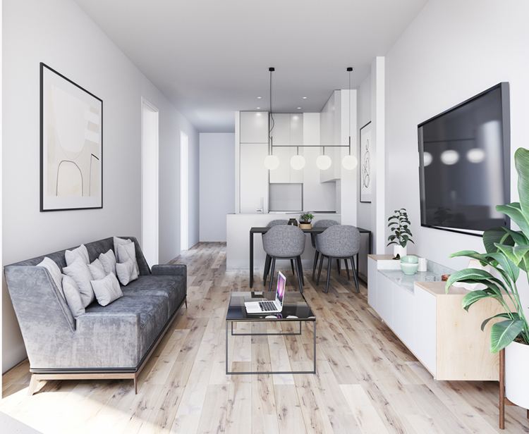 Salón de una promoción de obra nueva de Linx Capital